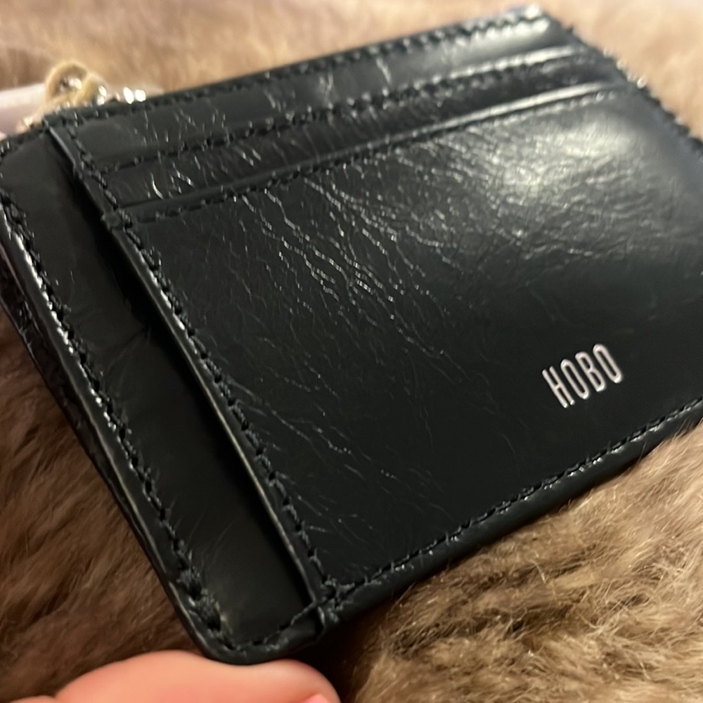 Hobo kai hunter leather bag charm card holder